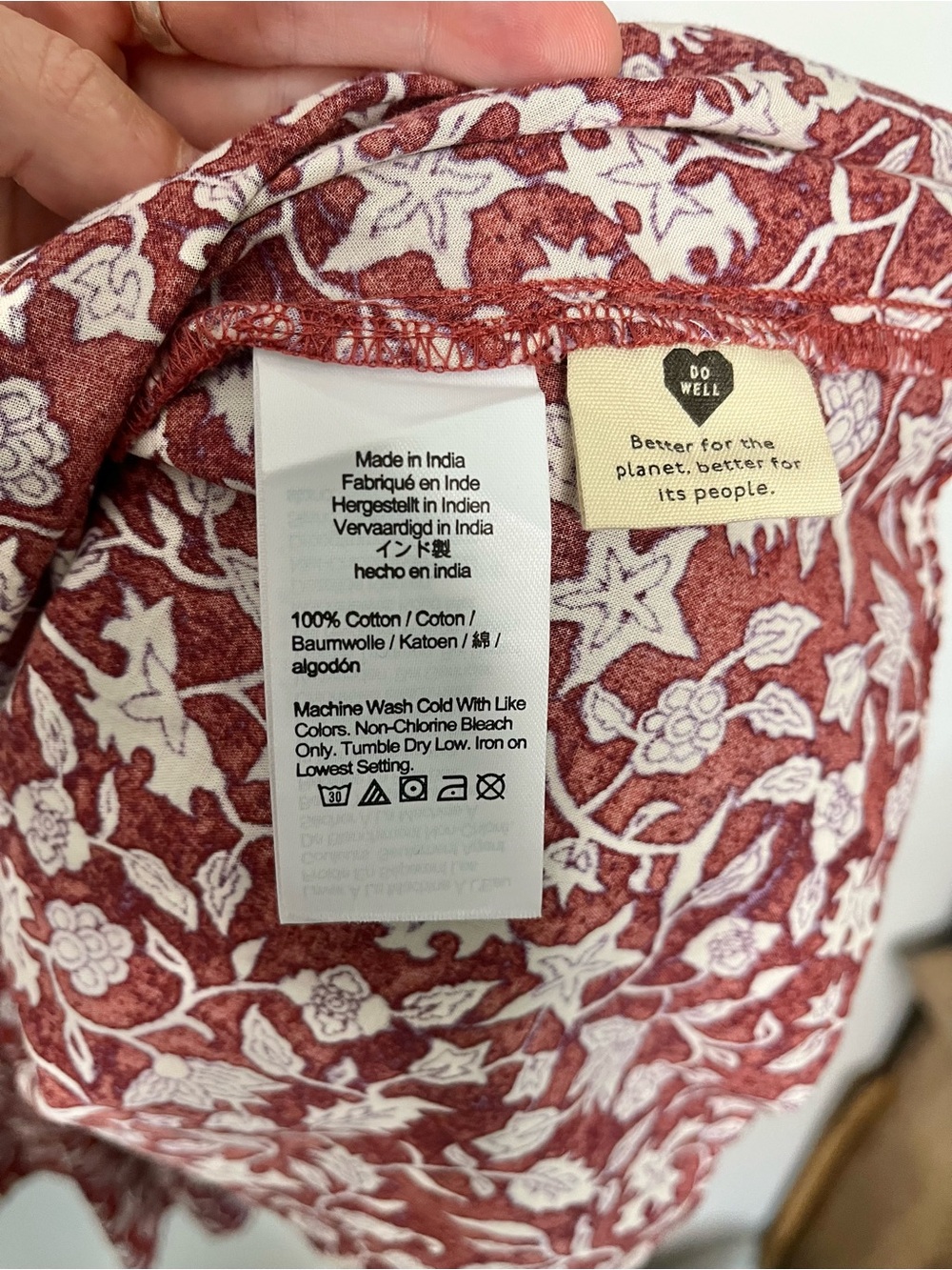 Madewell Maroon White Ditsy Floral Wrap Mini Dress Spring Summer Cottagecore Sm - Picture 6 of 8
